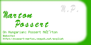 marton possert business card